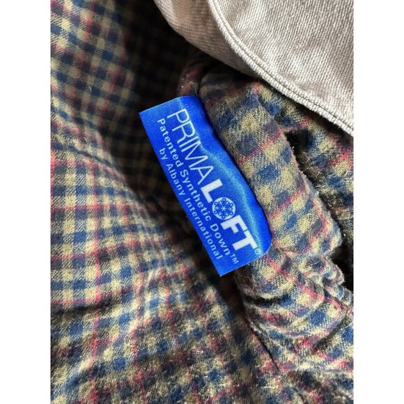 Vtg LL Bean H145 Coat M Tan Flannel Lined Primaloft Chore Barn USA Made 80s 90s - Picture 12 of 12